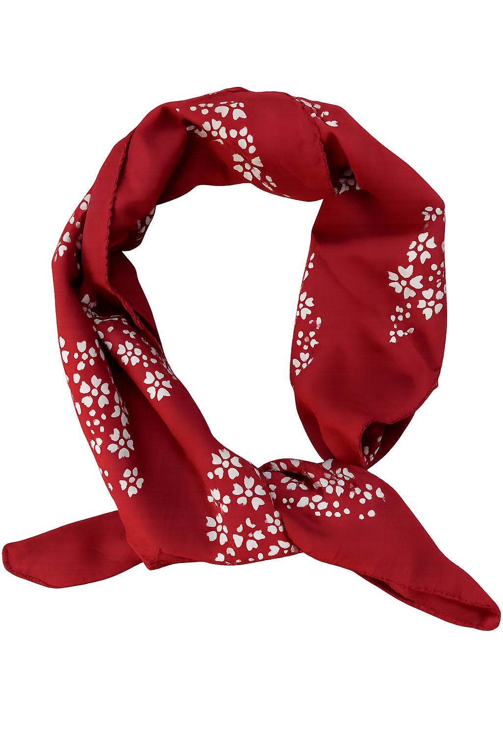 Maroon Bandana with floral